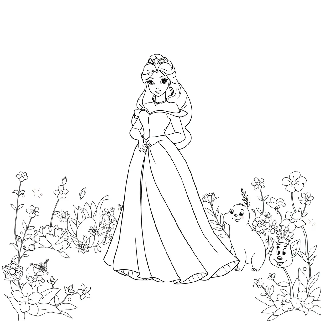 Disney Princess coloring page