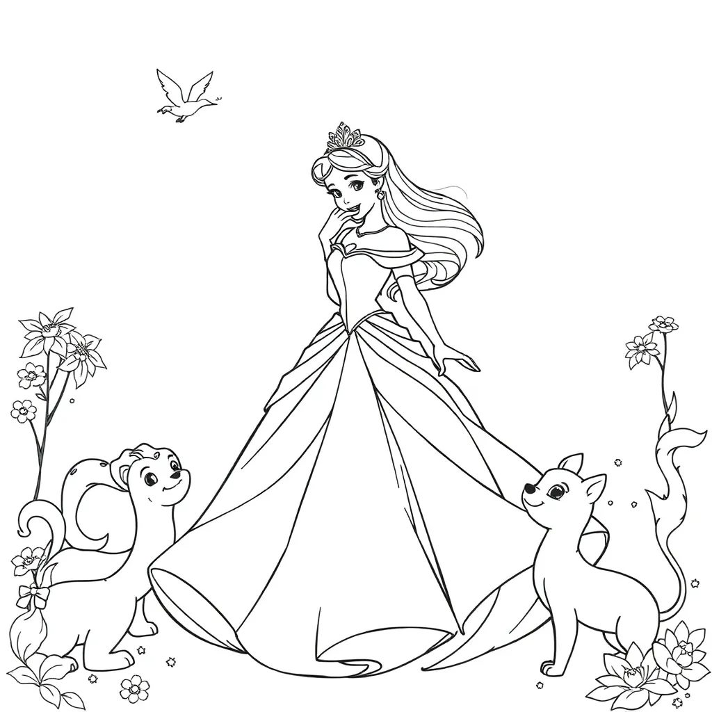 Disney Princess coloring page