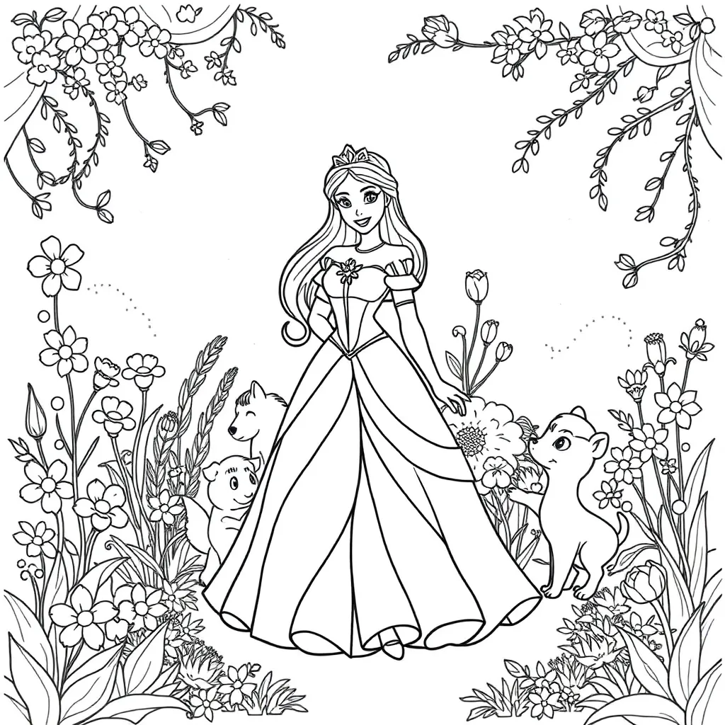 Disney Princess coloring page