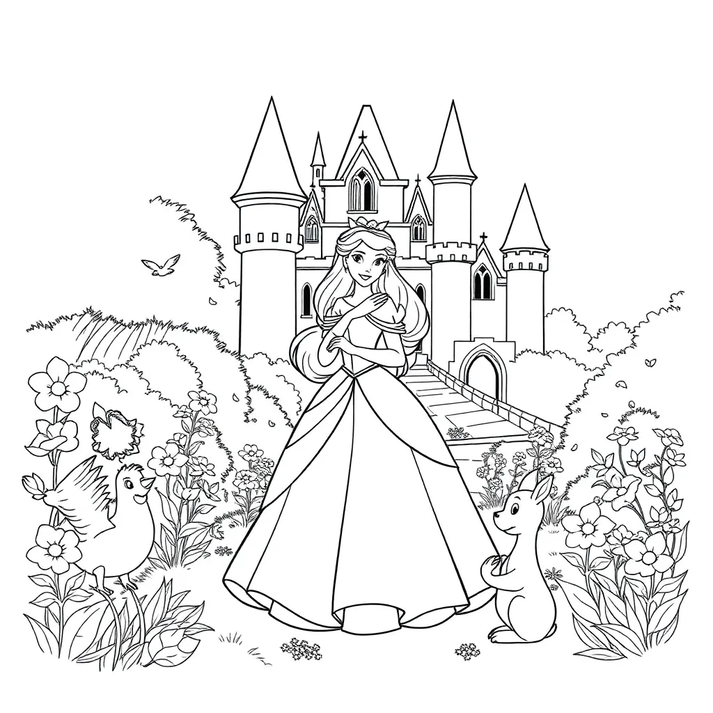 Disney Princess coloring page