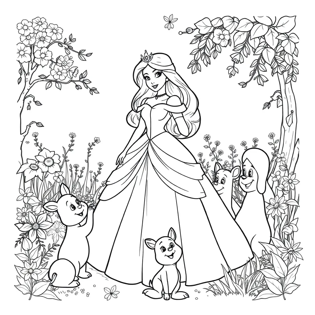 Disney Princess coloring page