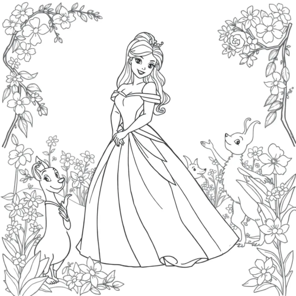 Disney Princess coloring page