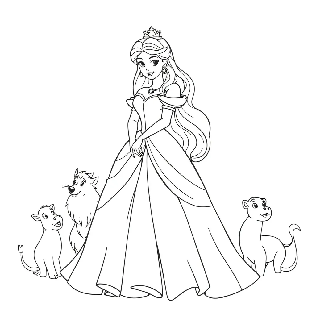 Disney Princess coloring page