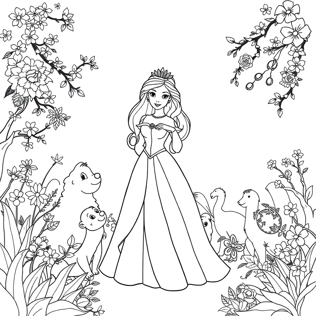 Disney Princess coloring page