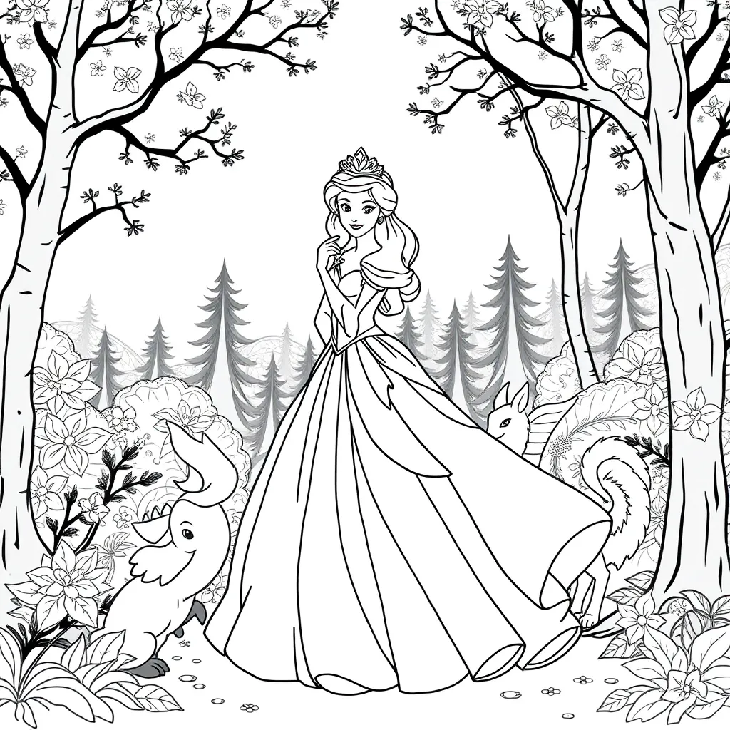 Disney Princess coloring page