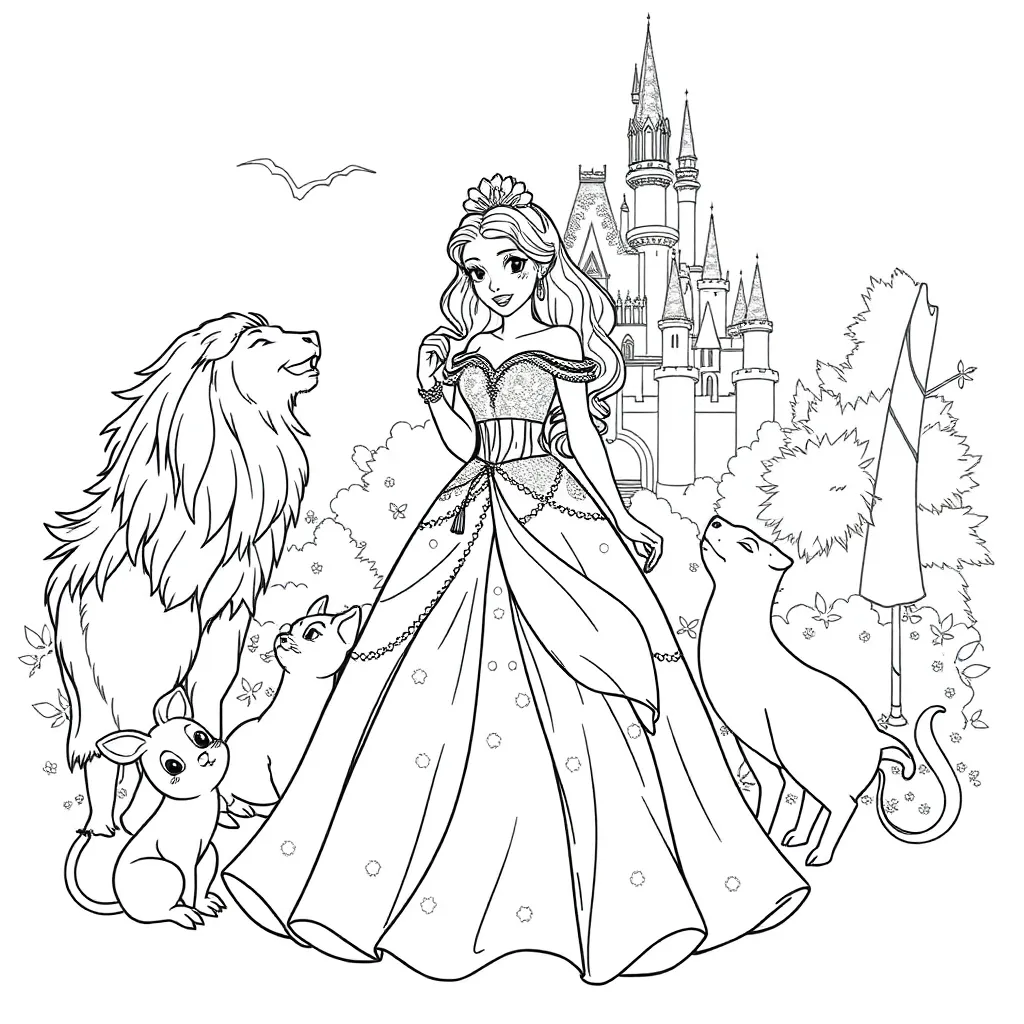 Disney Princess coloring page
