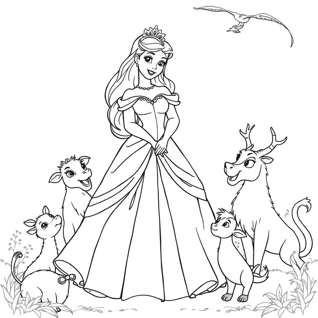 Disney Princess coloring page