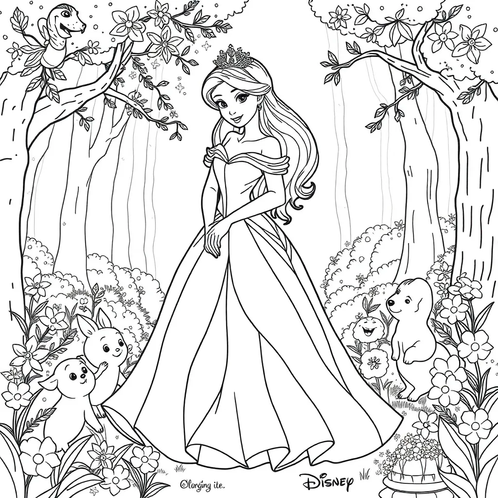 Disney Princess coloring page