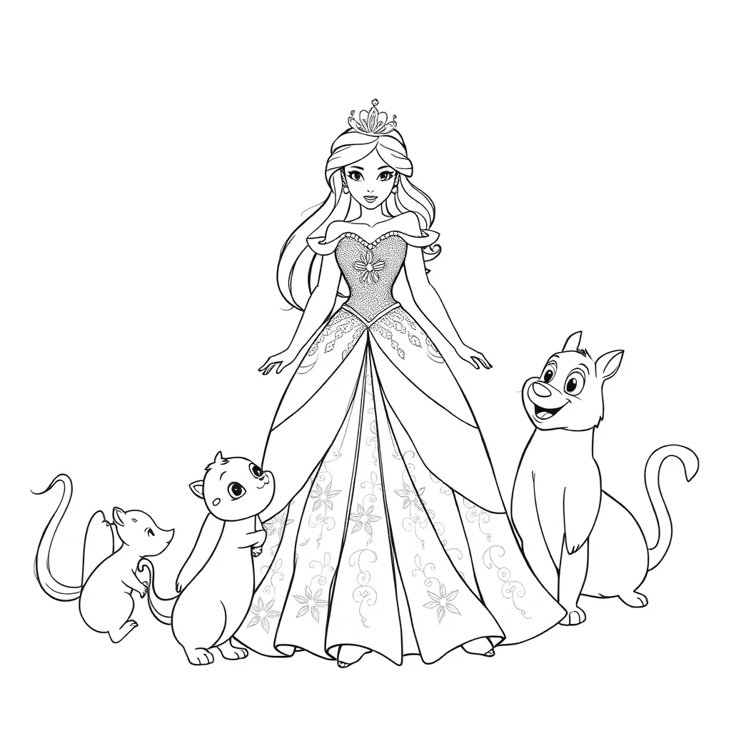 Disney Princess coloring page