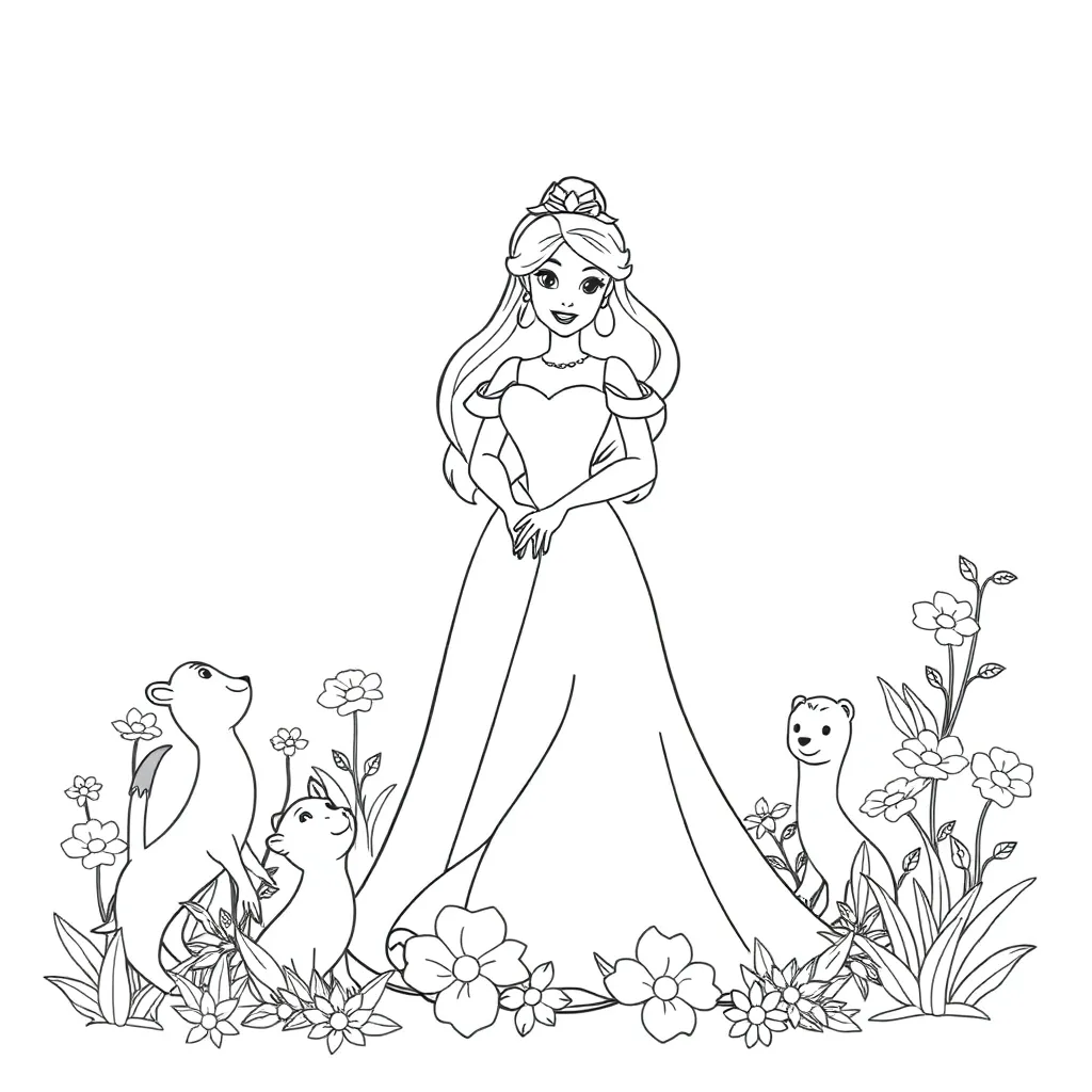 Disney Princess coloring page