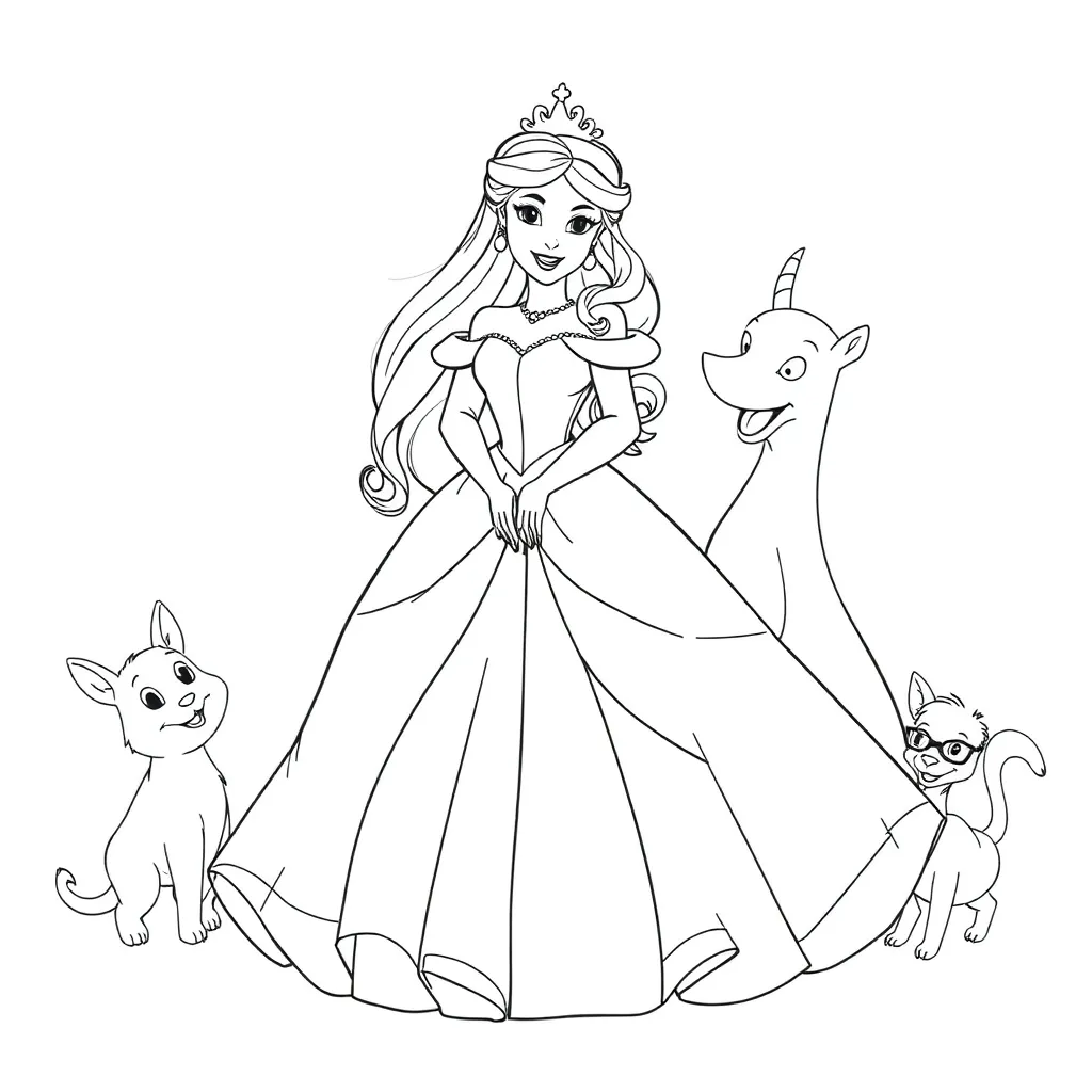 Disney Princess coloring page
