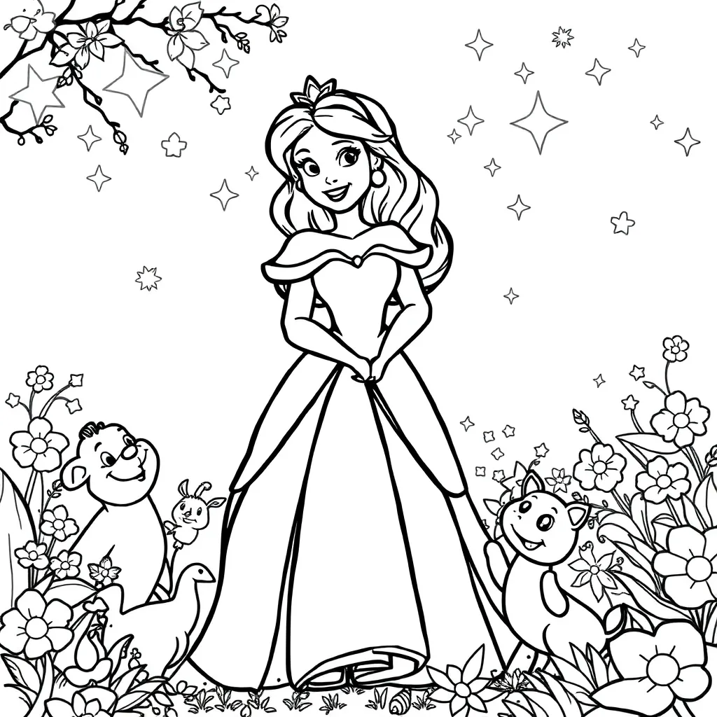 Disney Princess coloring page