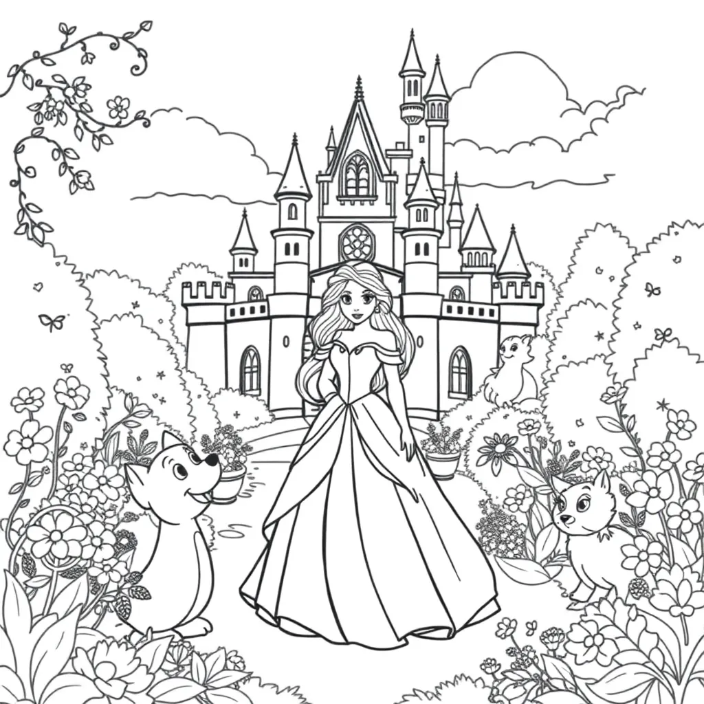 Disney Princess coloring page