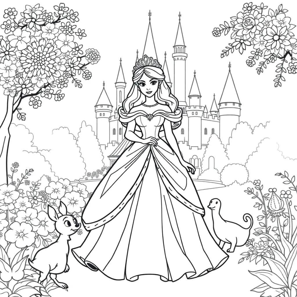 Disney Princess coloring page