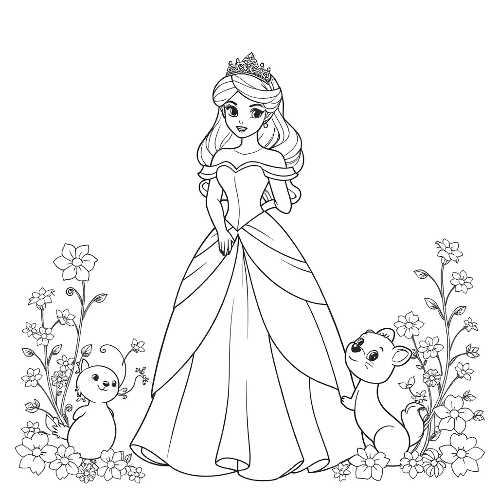Disney Princess coloring page