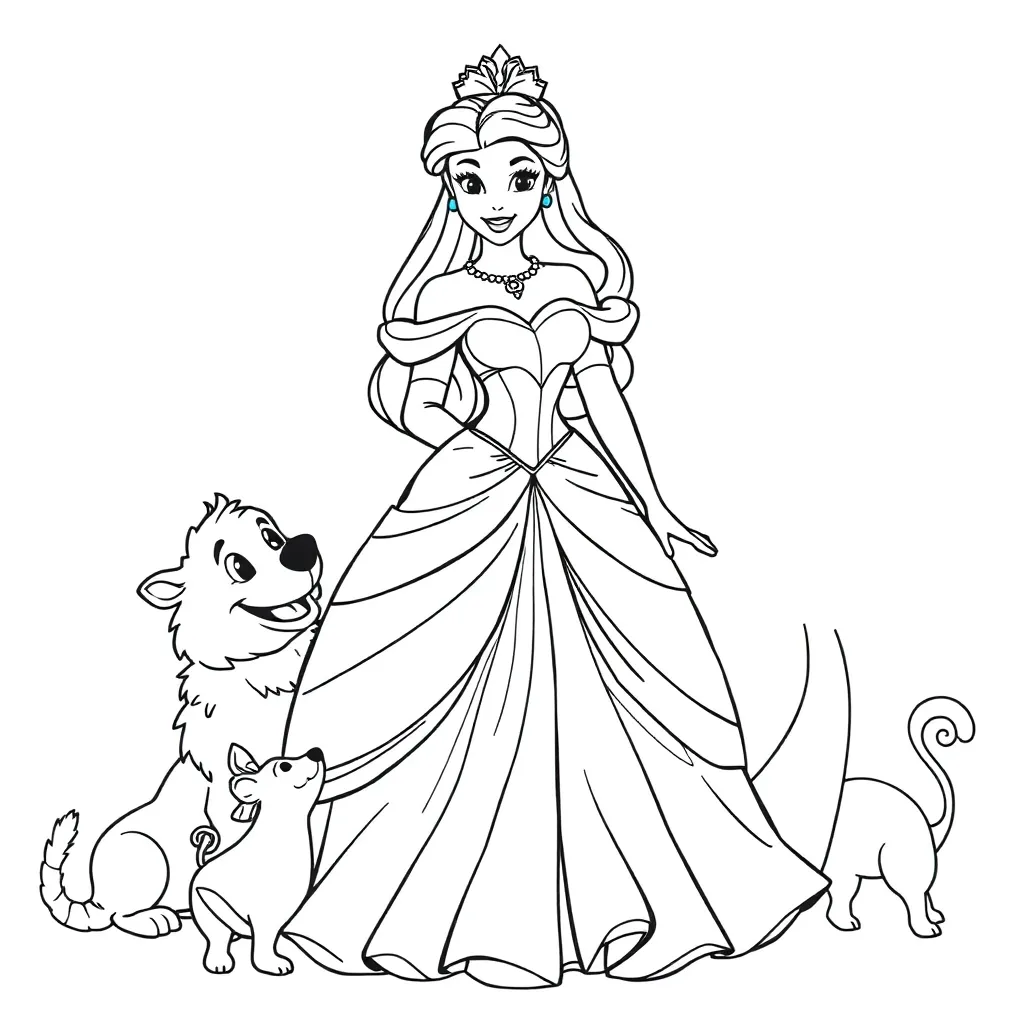 Disney Princess coloring page