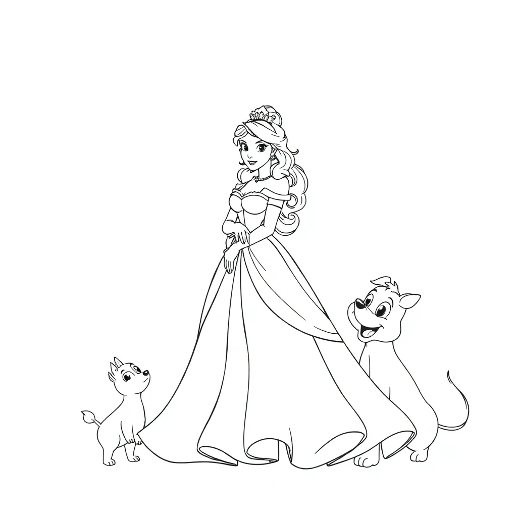 Disney Princess coloring page