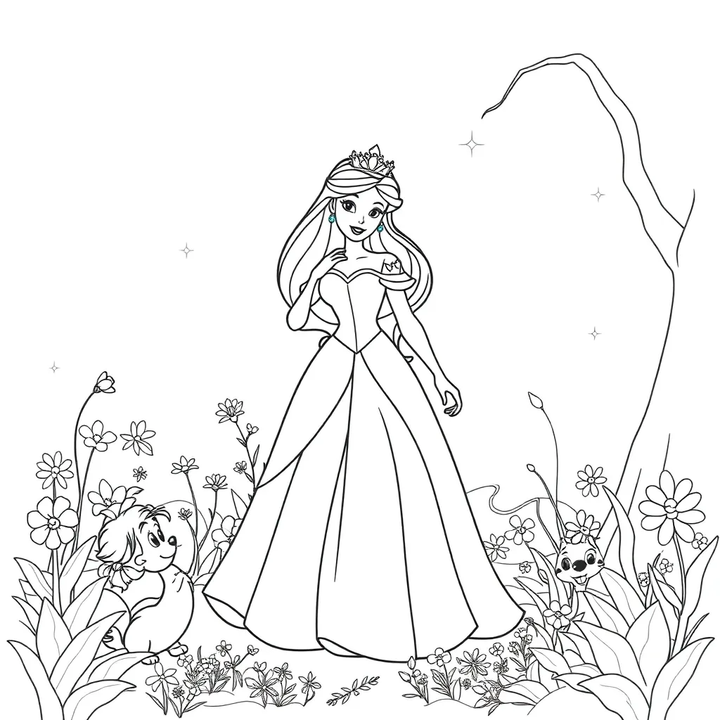 Disney Princess coloring page