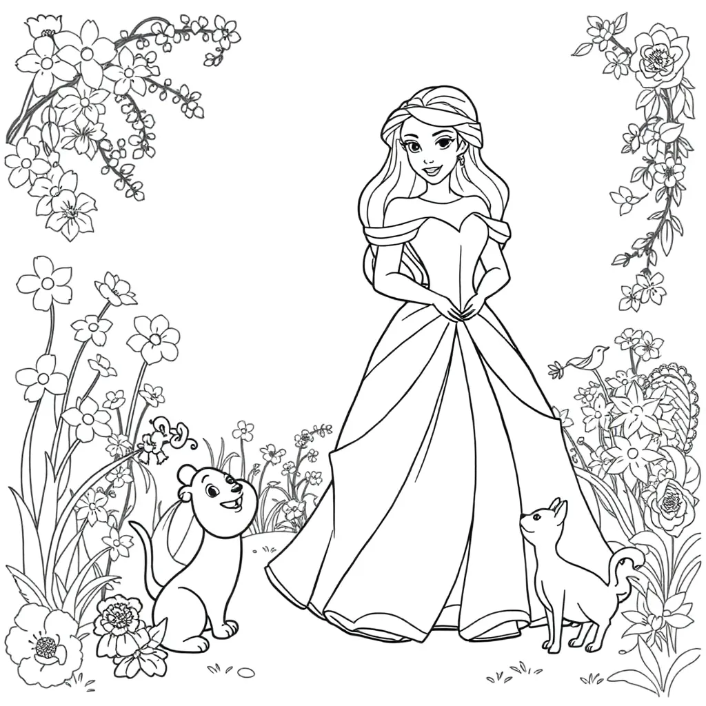 Disney Princess coloring page
