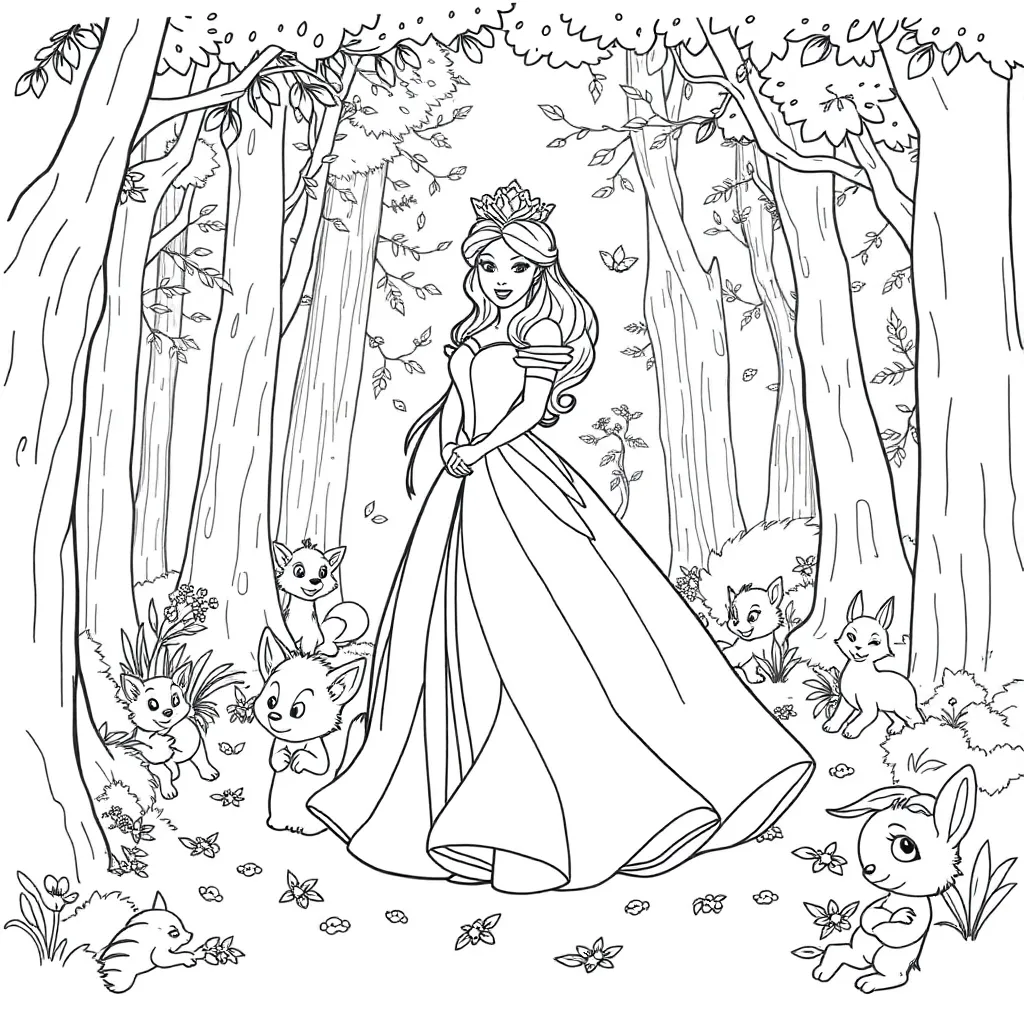 Disney Princess coloring page