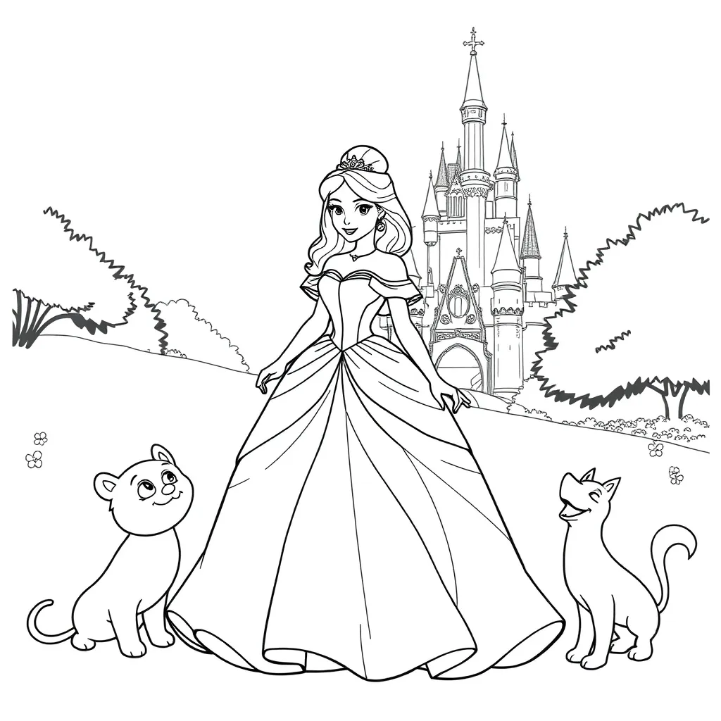 Disney Princess coloring page