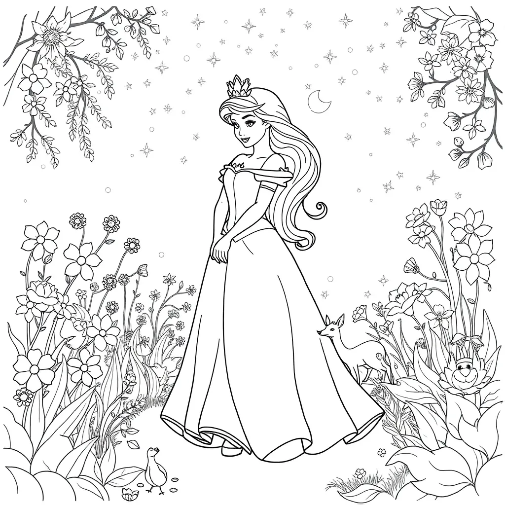 Disney Princess coloring page