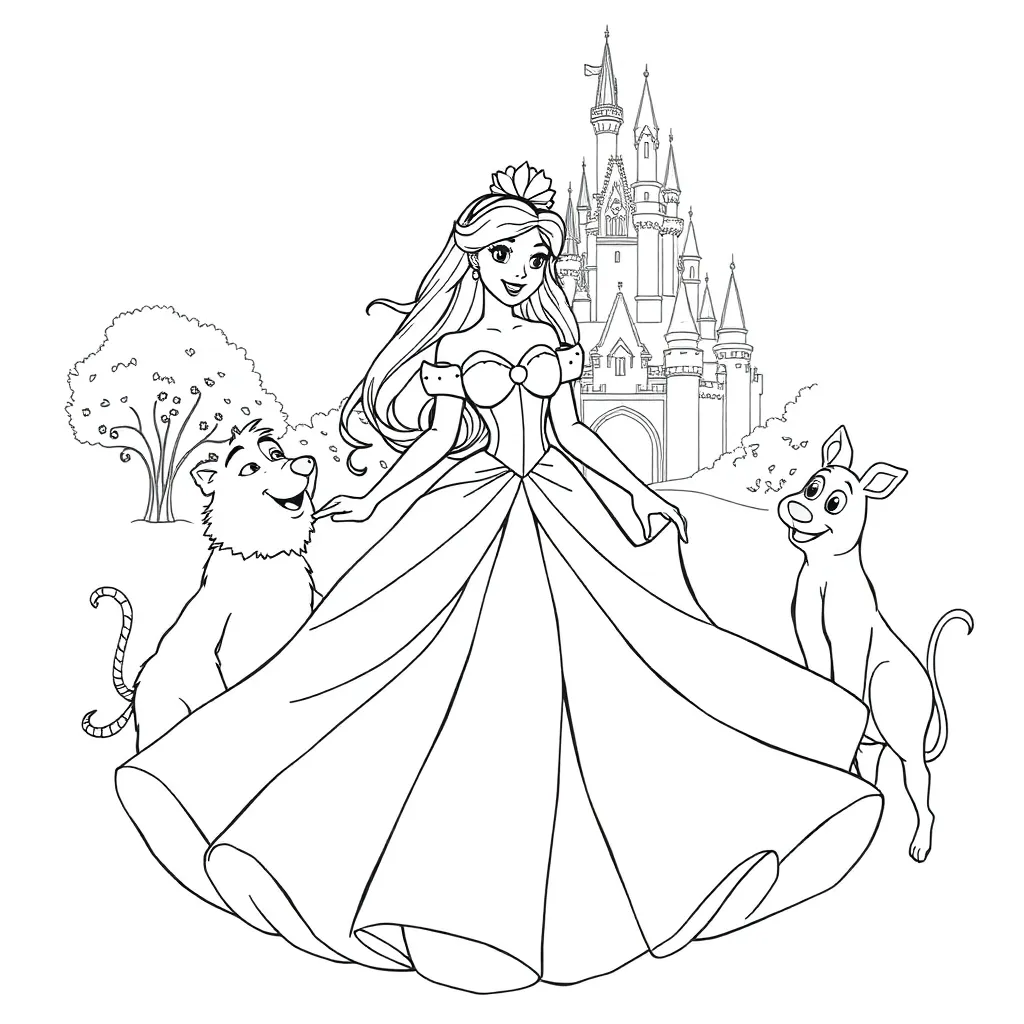 Disney Princess coloring page