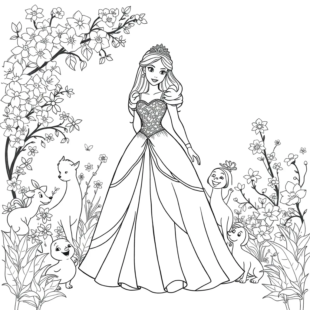 Disney Princess coloring page