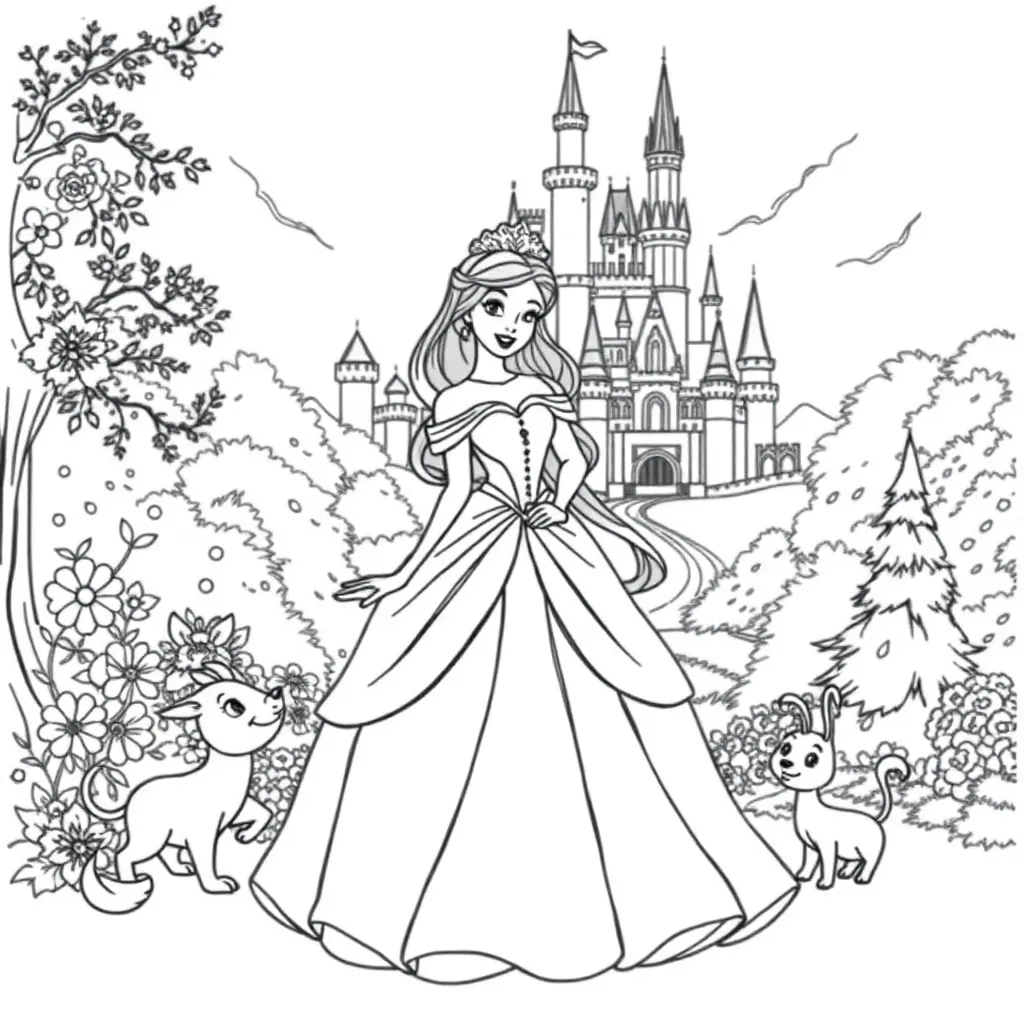 Disney Princess coloring page