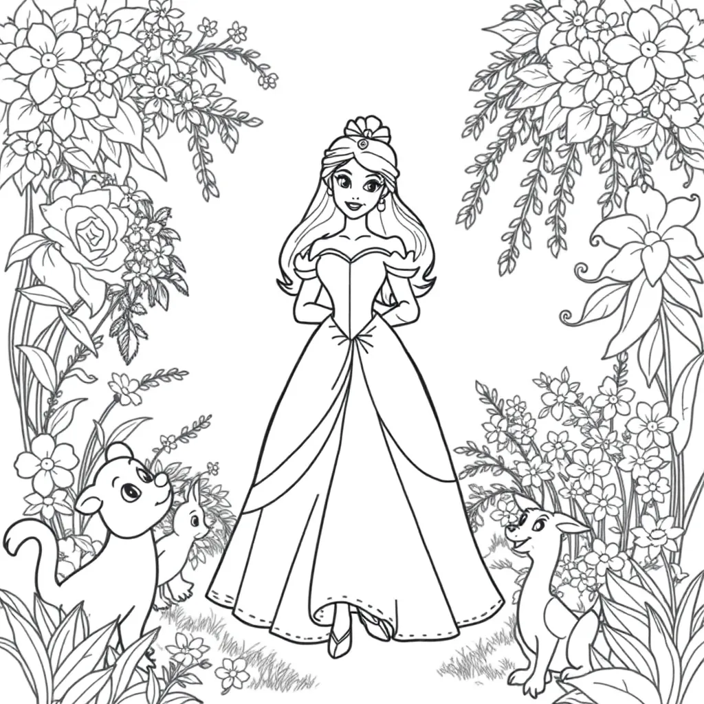 Disney Princess coloring page