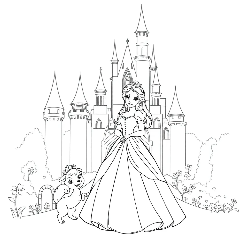Disney Princess coloring page