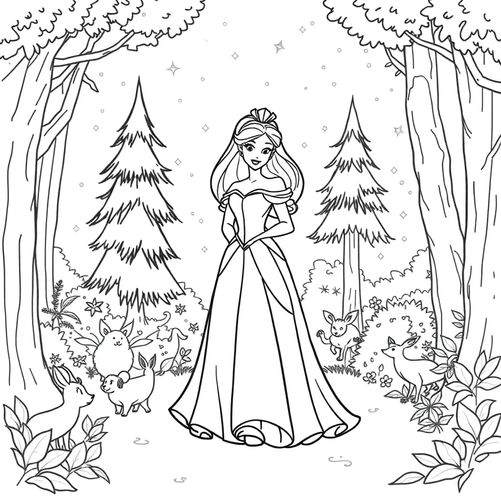 Disney Princess coloring page
