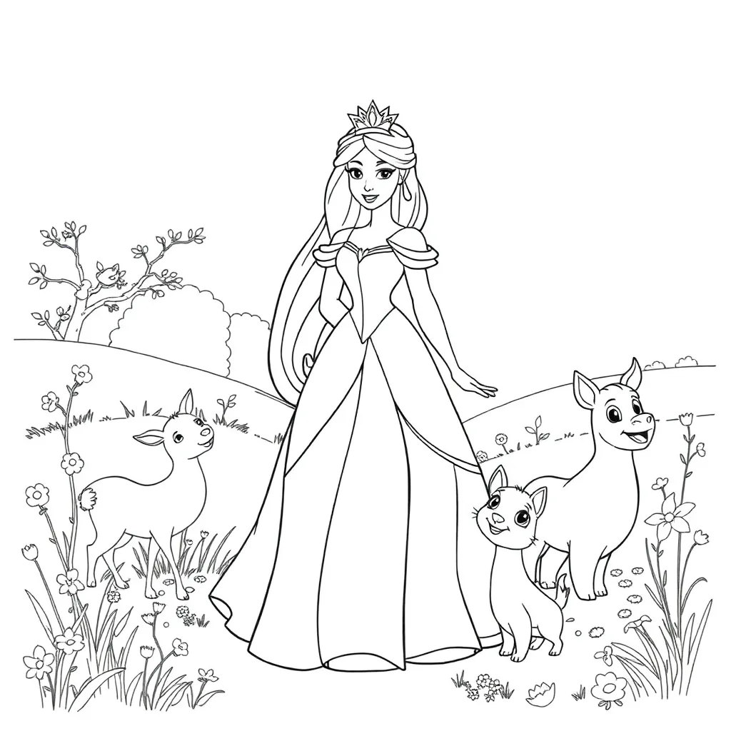 Disney Princess coloring page