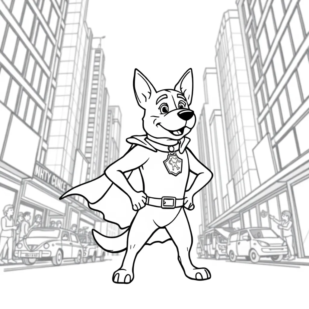 Dog Man coloring page