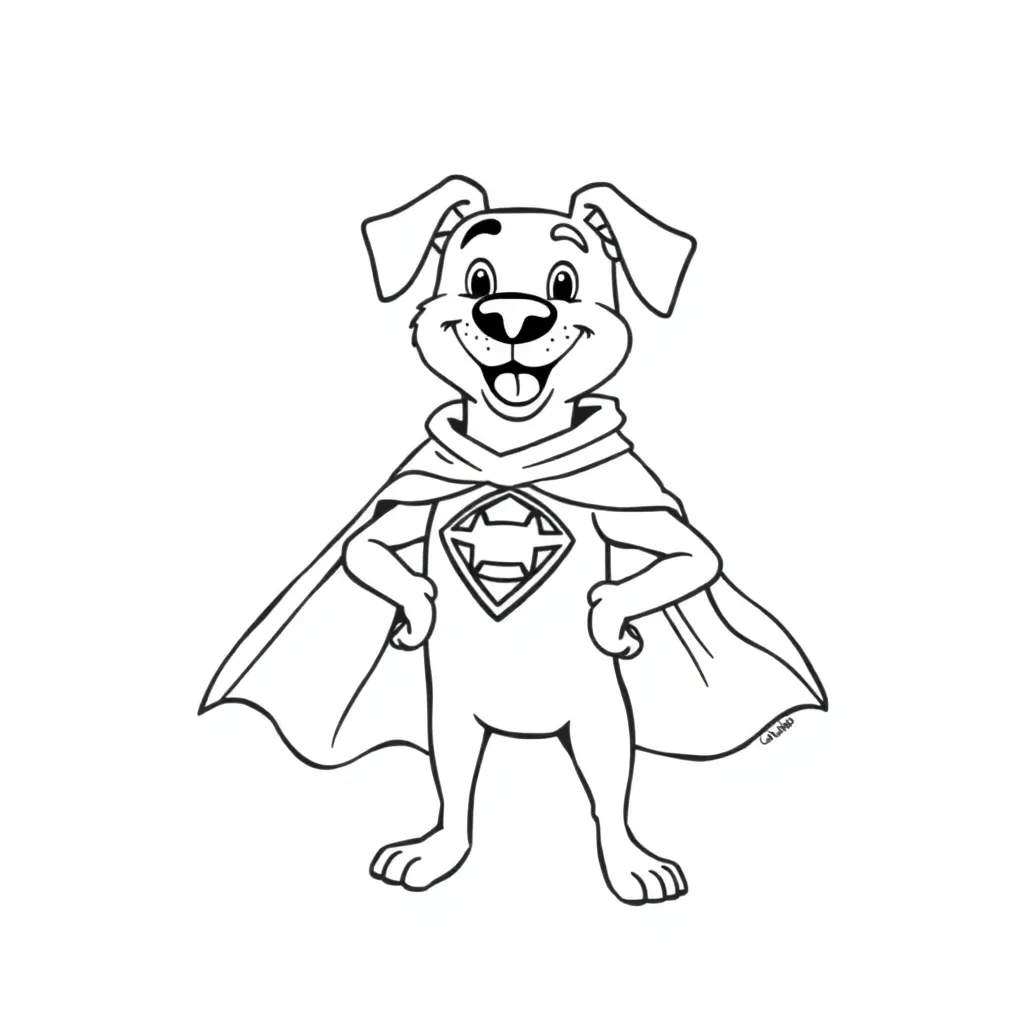 Dog Man coloring page