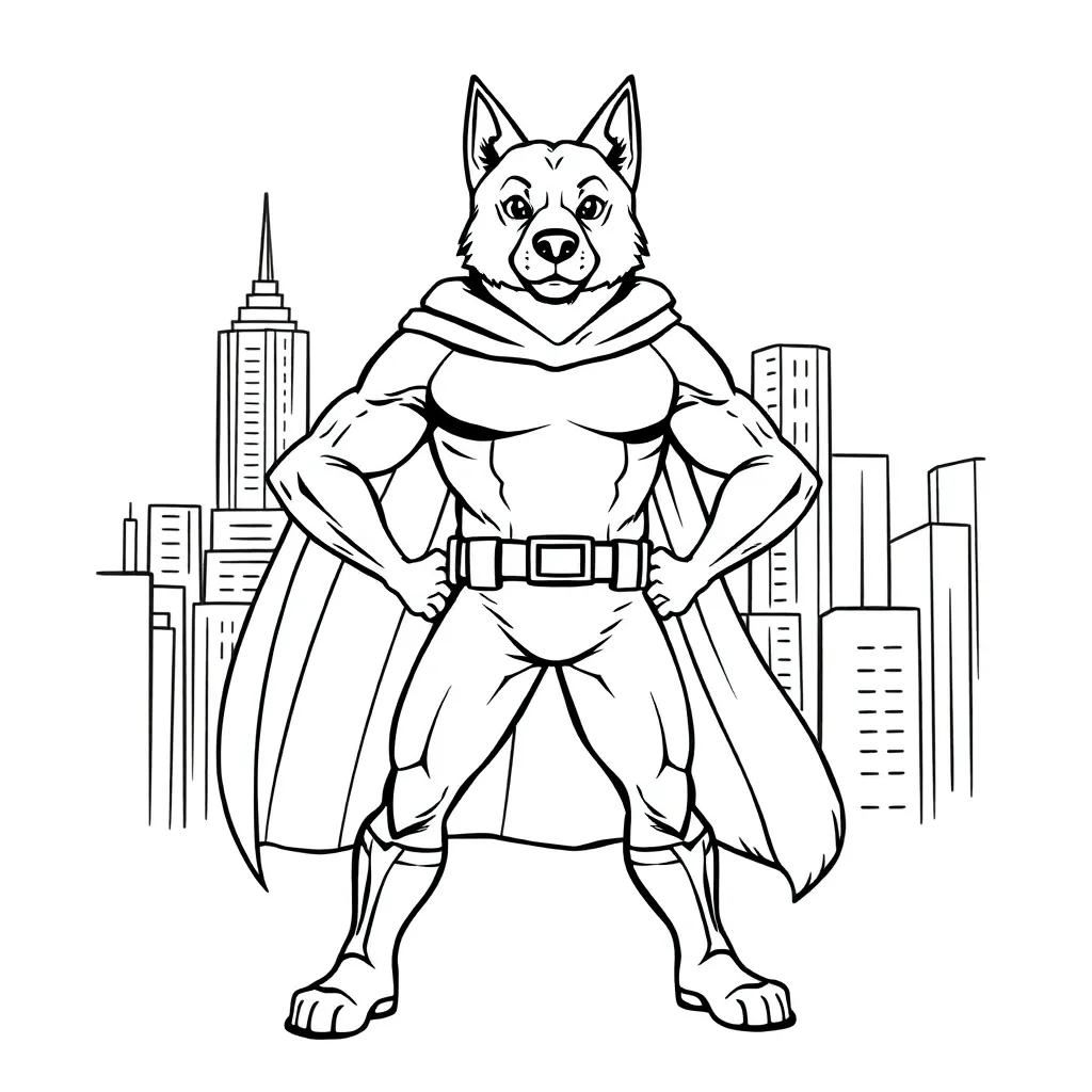 Dog Man coloring page