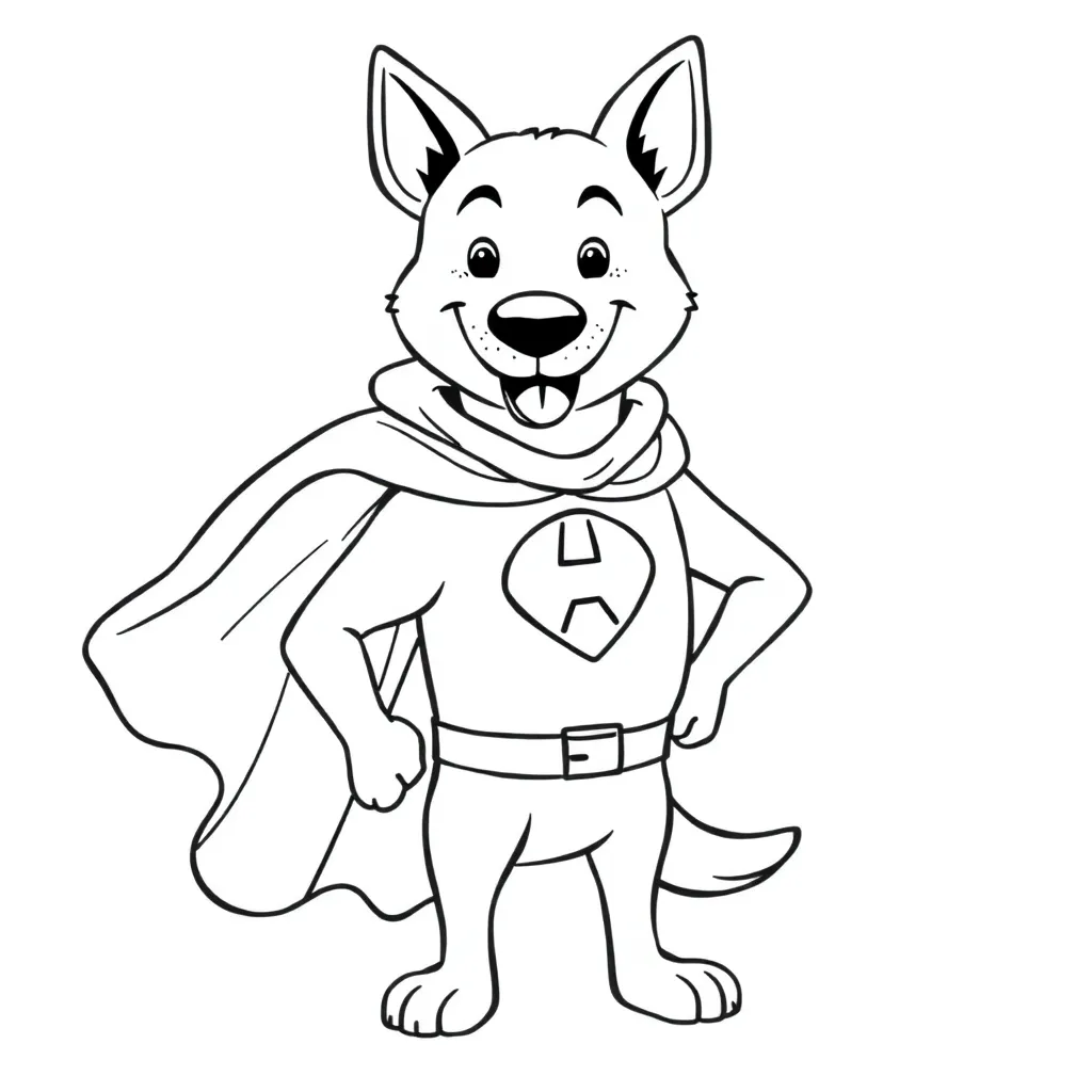 Dog Man coloring page