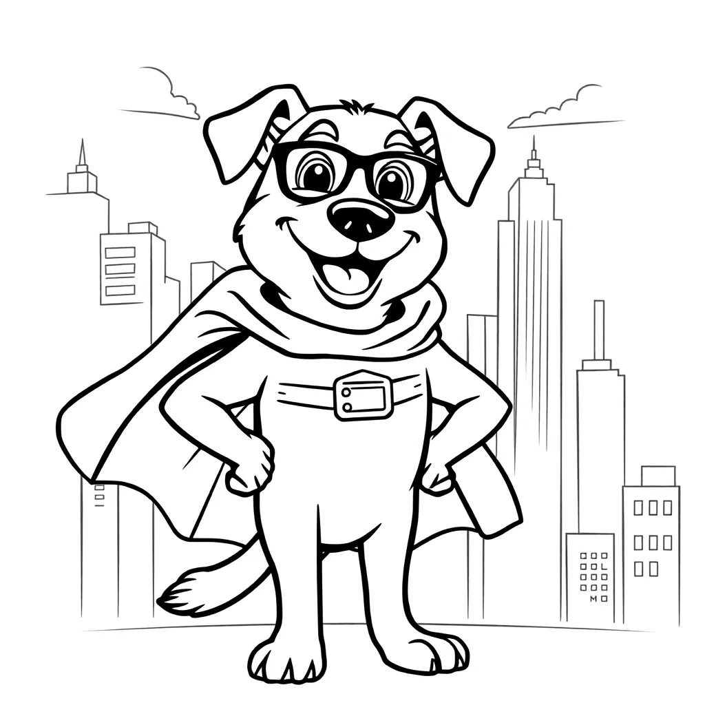 Dog Man coloring page