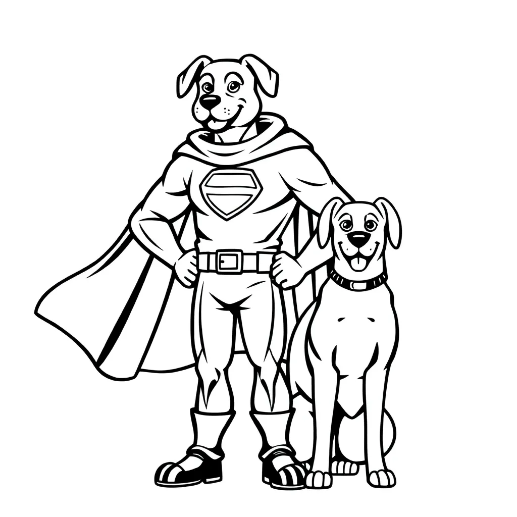 Dog Man coloring page