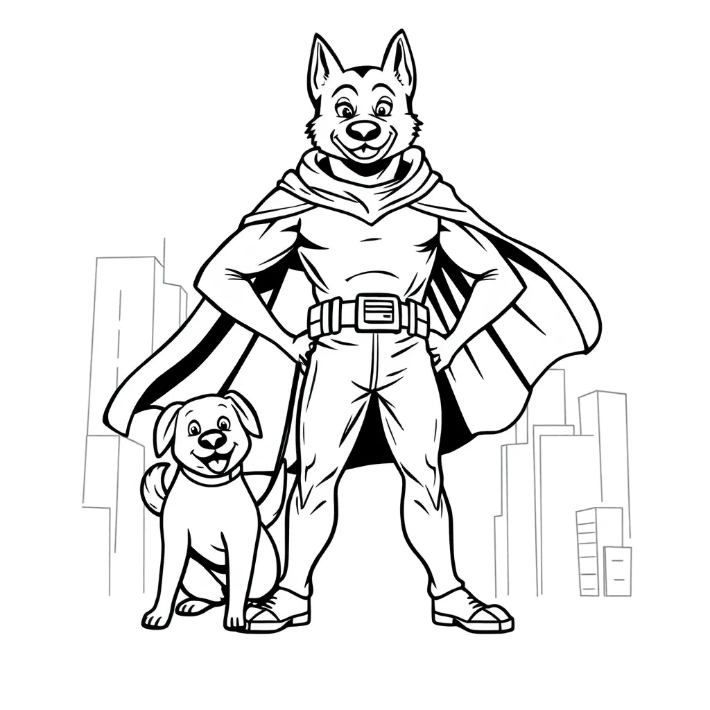 Dog Man coloring page