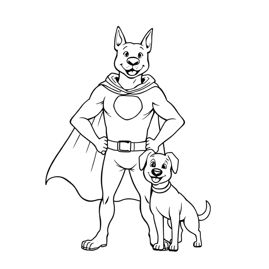 Dog Man coloring page