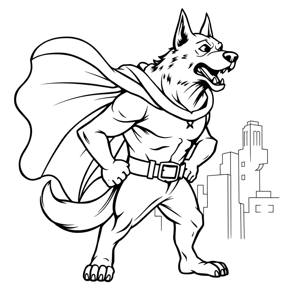 Dog Man coloring page