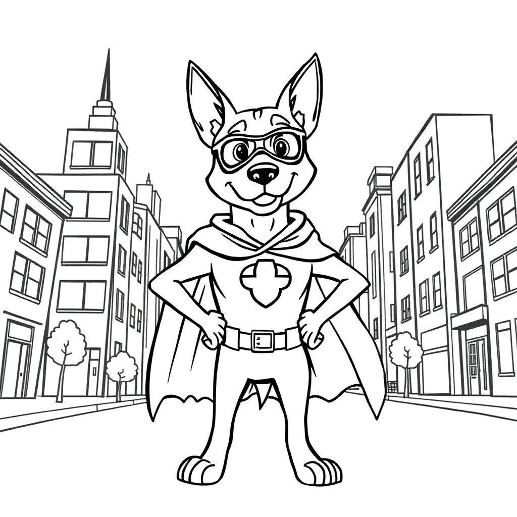 Dog Man coloring page
