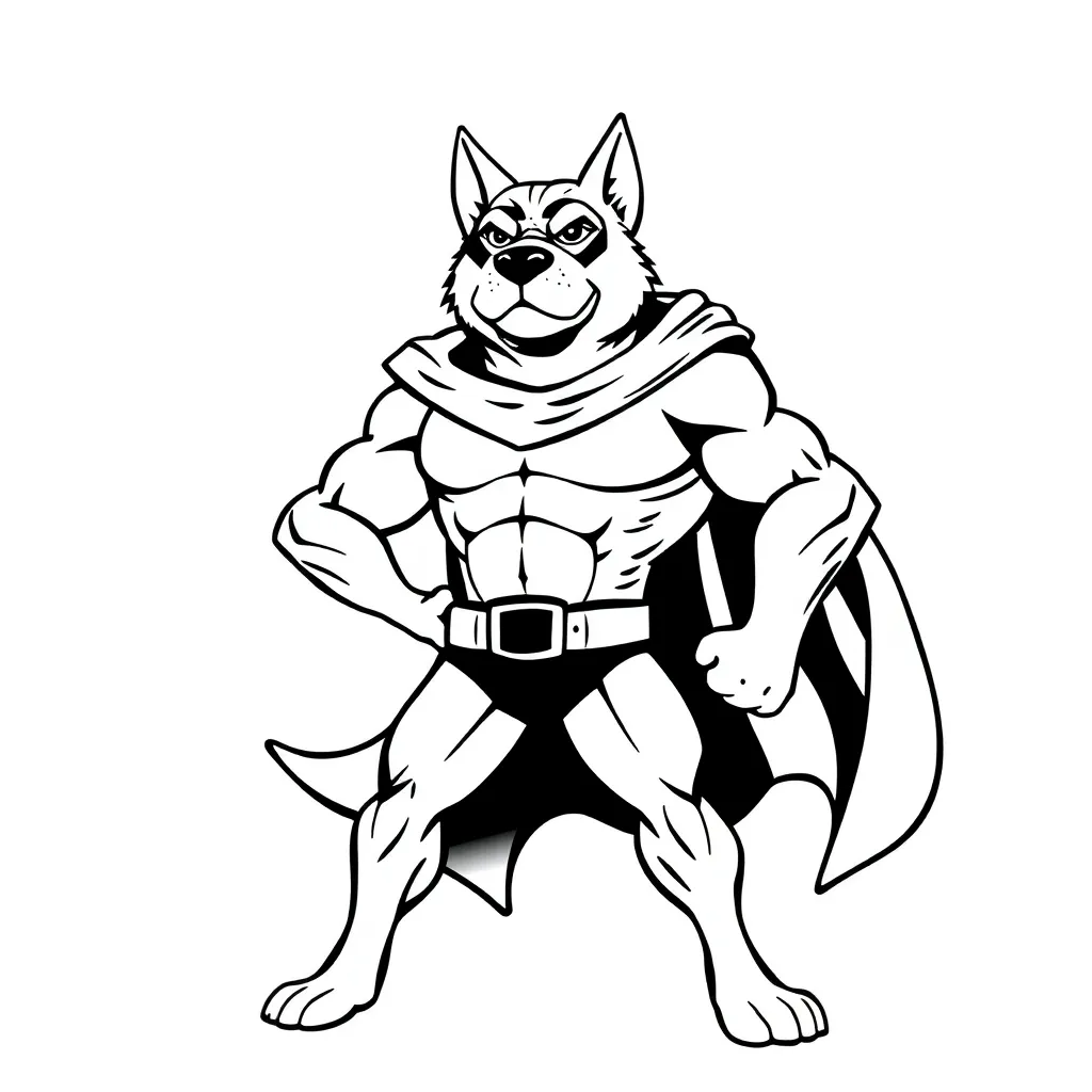 Dog Man coloring page