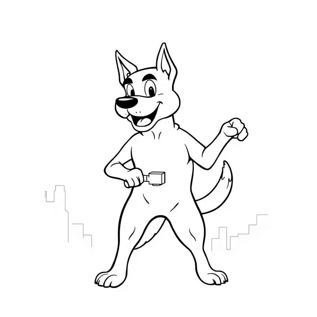 Dog Man coloring page
