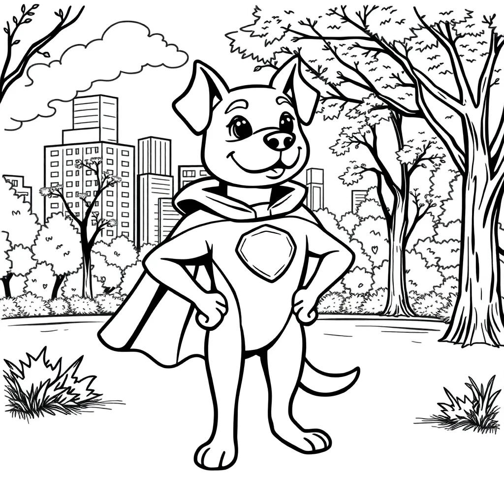 Dog Man coloring page