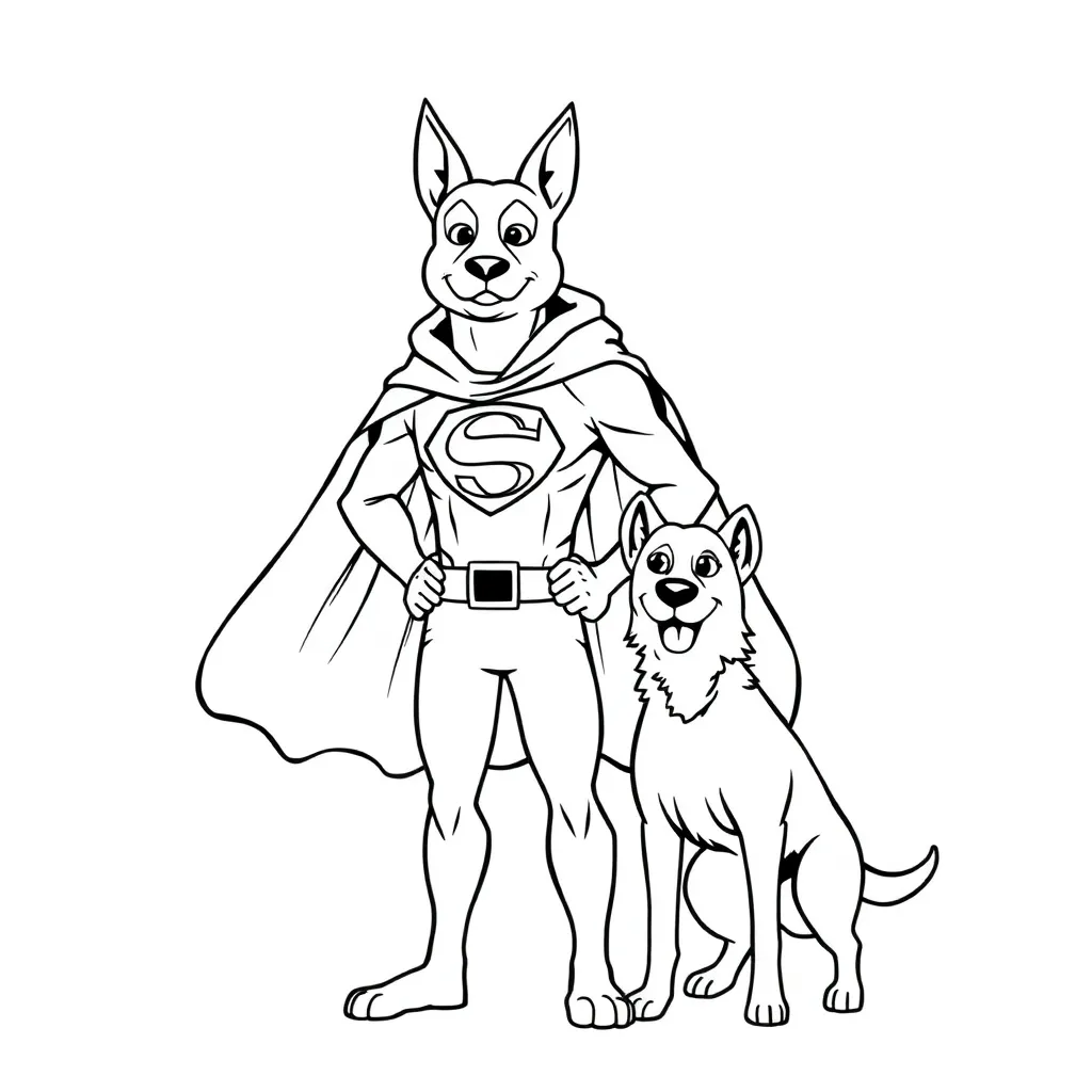 Dog Man coloring page