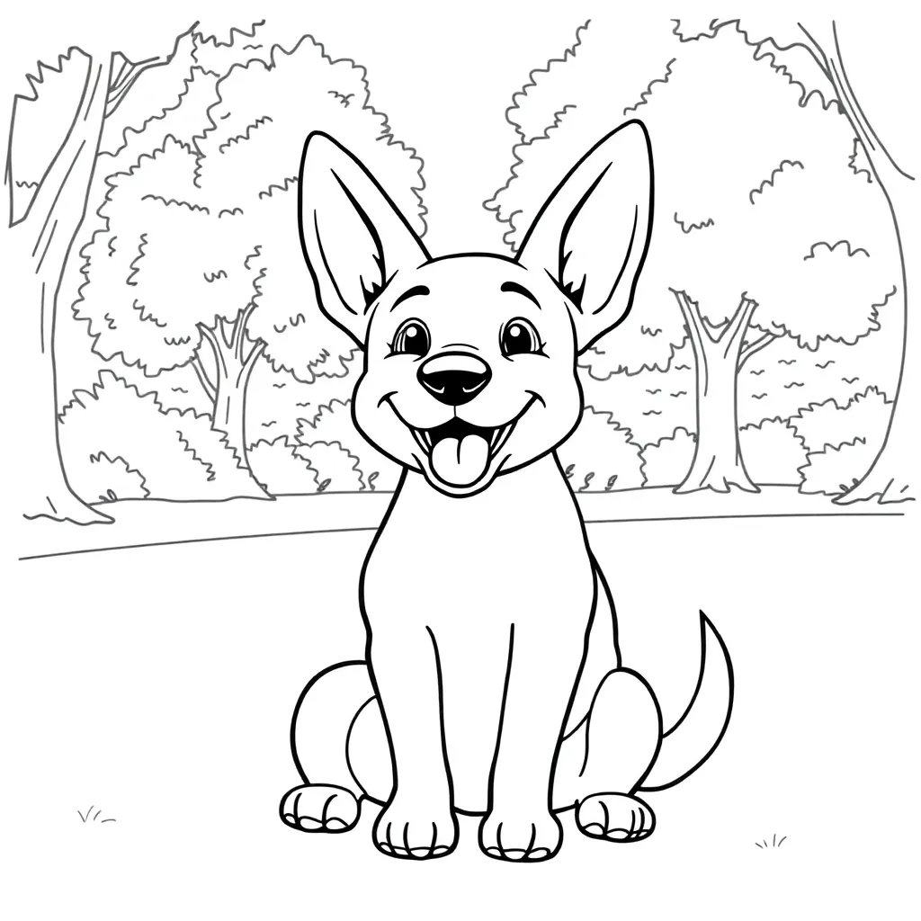 Dog coloring page