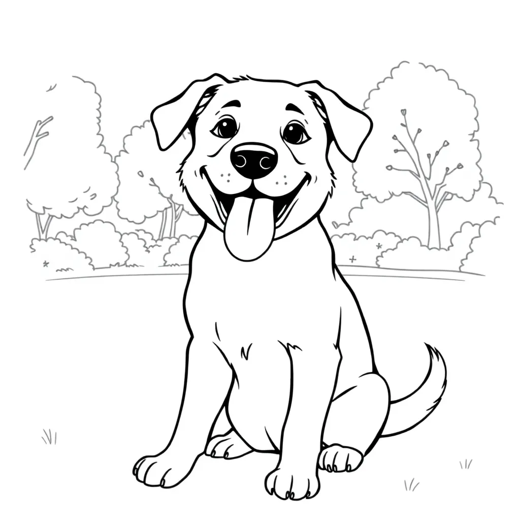 Dog coloring page