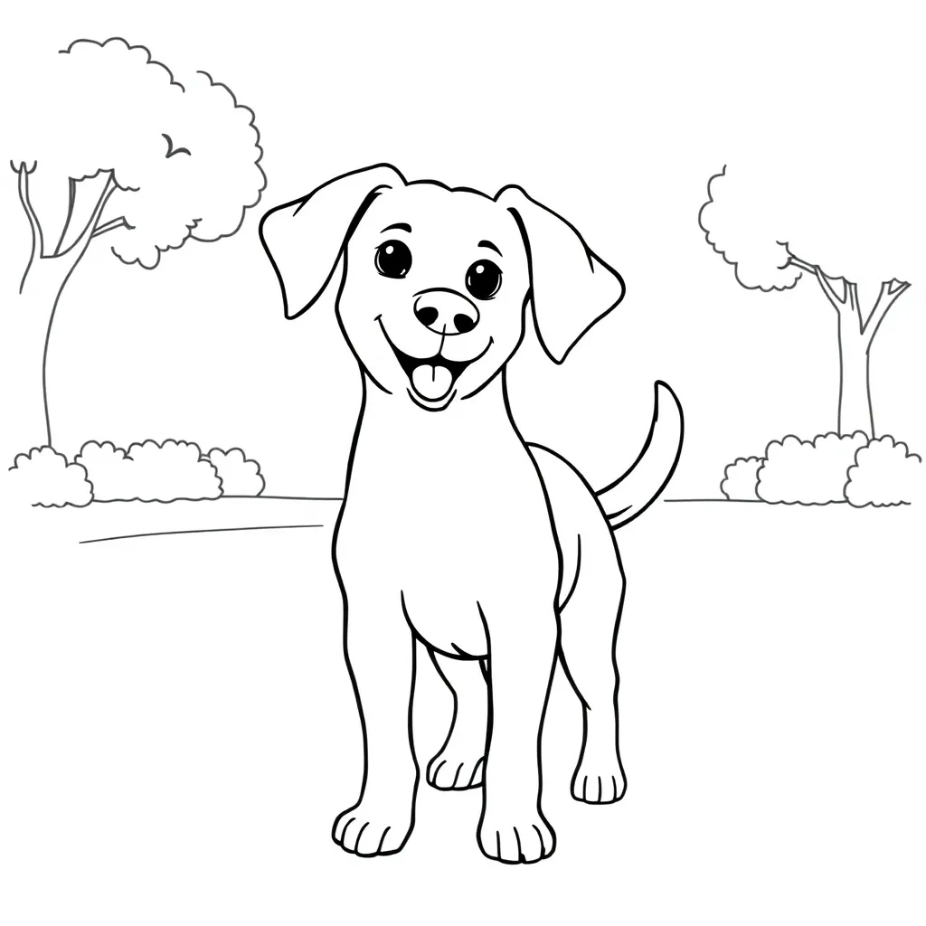 Dog coloring page
